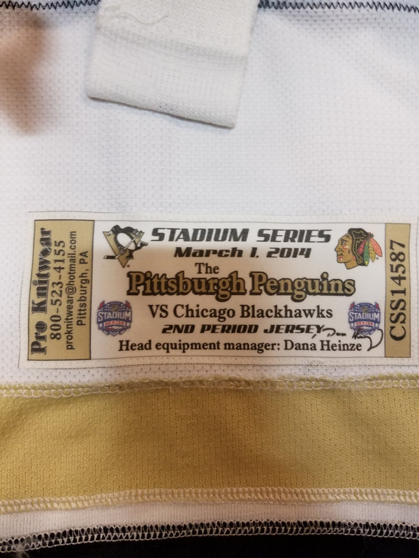 2014 Pittsburgh Penguins Stadium Series Second Period Game Worn Jerseys 