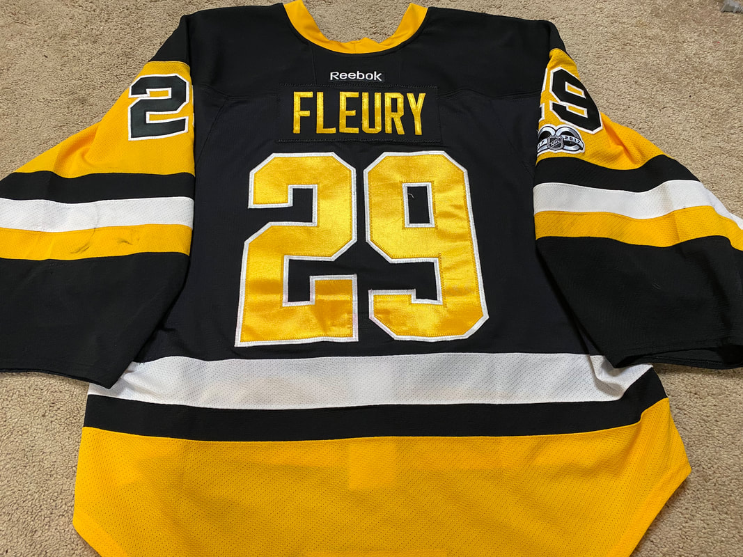 Men's Pittsburgh Penguins Marc-Andre Fleury Reebok Authentic Home